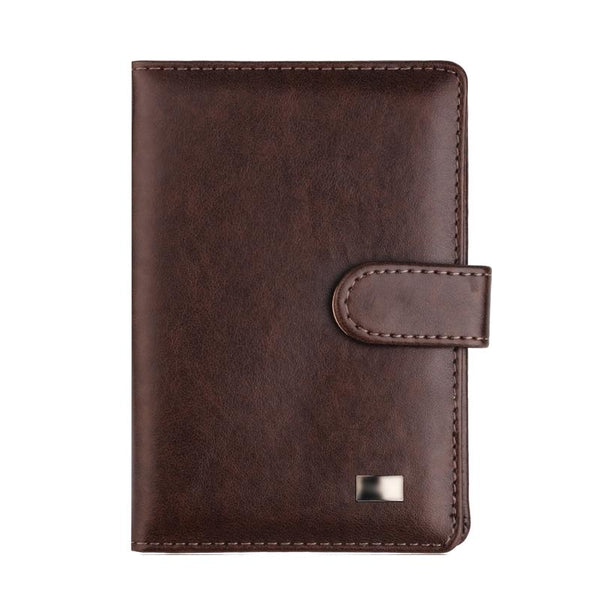 Passport & Card Holder With Buckle Clip Pu Protection Red Business Card Holders
