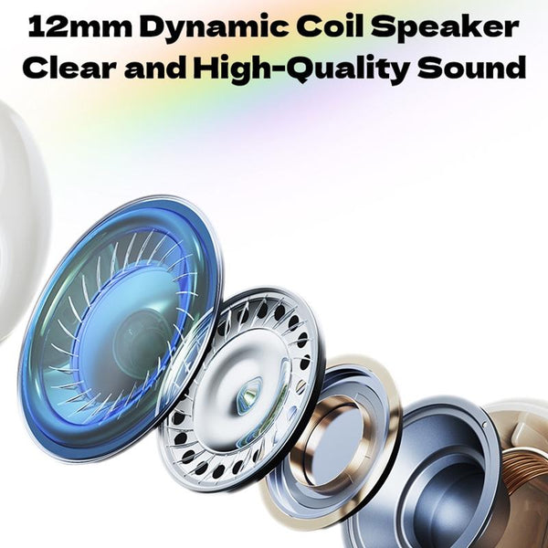 Transparent Bubble Tws Wireless Earphones With Lanyard Pink Earbuds