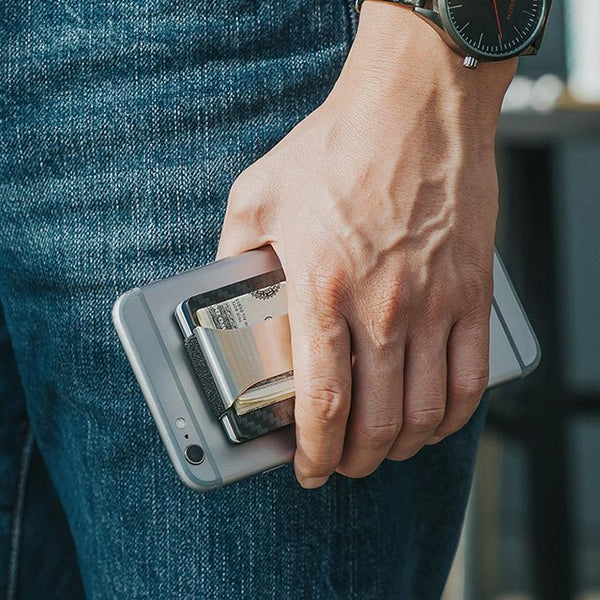 Ultra Thin Rfid Carbon Fiber Wallet For Men Anti Theft Card Holder Silver Wallets