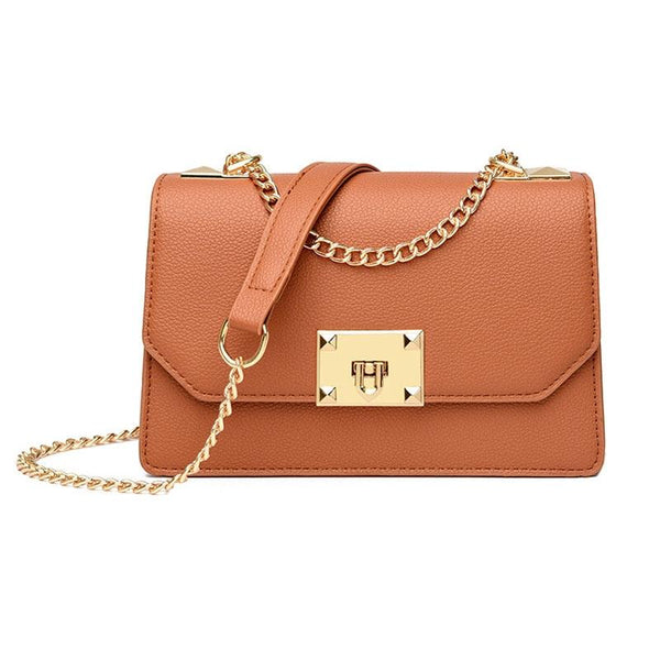 Small Square Flap Lock Crossbody Bag For Women White Women's Bags & Handbags