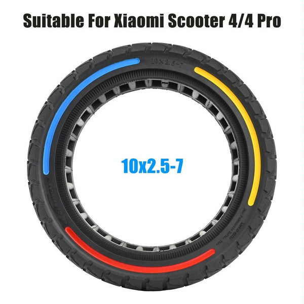 Colourful 2.5 7 Inch Honeycomb Tires For Xiaomi Scooter 4 / Pro Off Road Flick Design Tricolor Accessories Parts