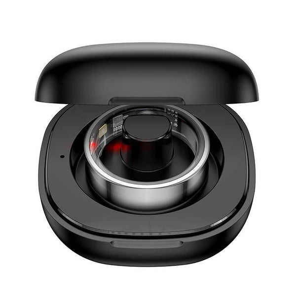 Smart Health Ring Temp Heart Rate Bp Reminder Black 57Mm Smart Watches