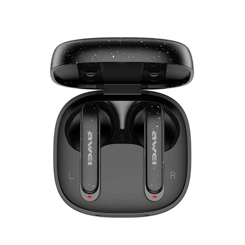 Wireless Noise Cancelling T66 Black Earbuds