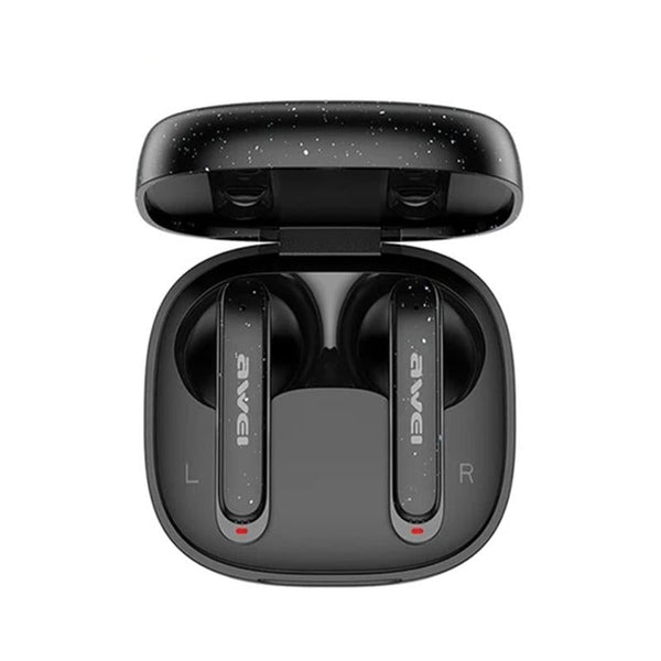 Wireless Noise Cancelling T66 Black Earbuds