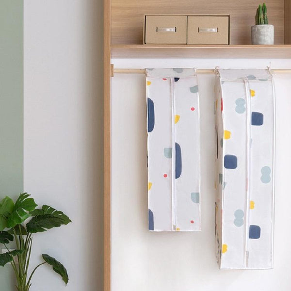 Small 3D Hanger Pocket Wardrobe With Dust Cover Geometry Garment Bags