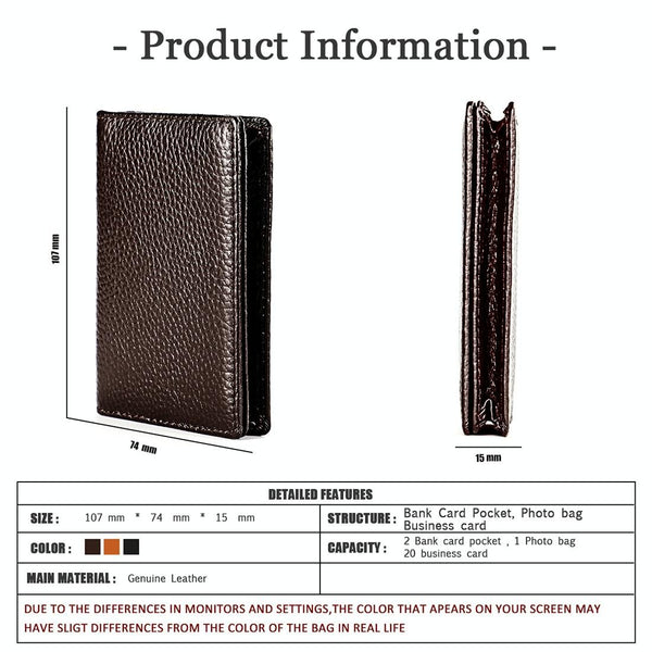 Men Leather Rfid Card Holder Blocking Technology Black Business Card Holders