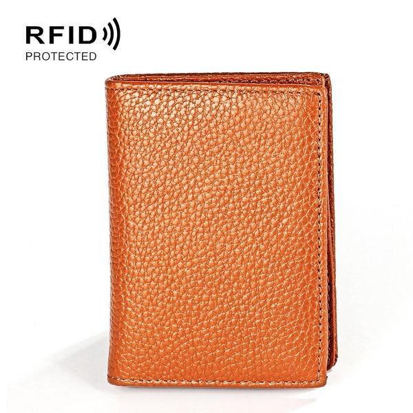 Men Leather Rfid Card Holder Blocking Technology Black Business Card Holders