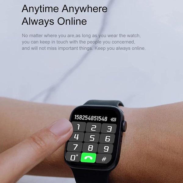 Waterproof Smart Watch With Colour Screen 1 Inch Black Smart Watches