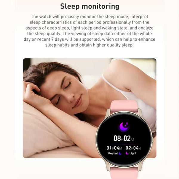 Bluetooth Talk Smartwatch Multi Function Monitor Heart Rate / Blood Pressure Oxygen Sleep Black Smart Watches