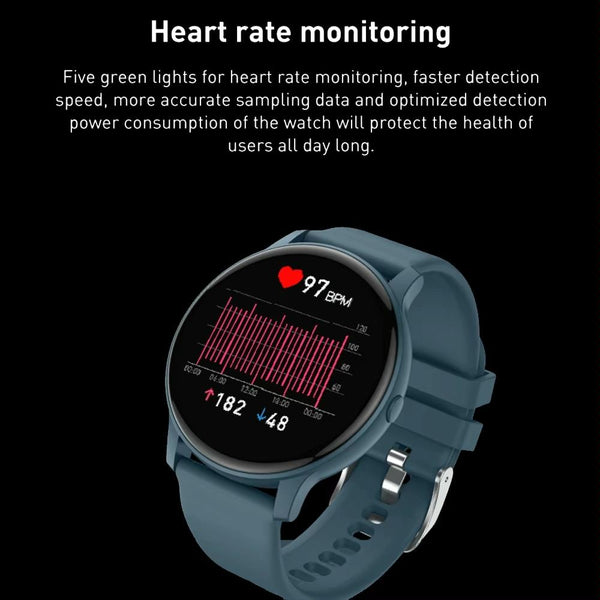 Bluetooth Talk Smartwatch Multi Function Monitor Heart Rate / Blood Pressure Oxygen Sleep Black Smart Watches