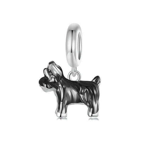 Veile Studios 1 Sets Of 925 Sterling Silver Schnauzer Bracelet With Gold Beads Bracelets