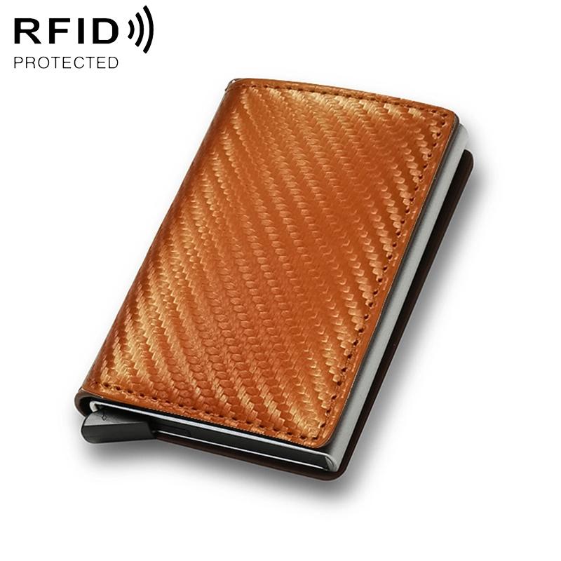 Carbon Fiber Rfid Wallet For Men Orange Fibre Wallets