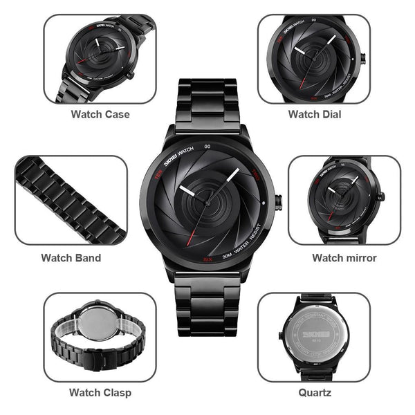 Stylish Waterproof Gold Quartz Watch For Men Watches