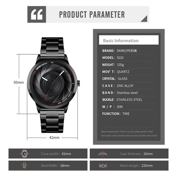 Stylish Waterproof Gold Quartz Watch For Men Watches