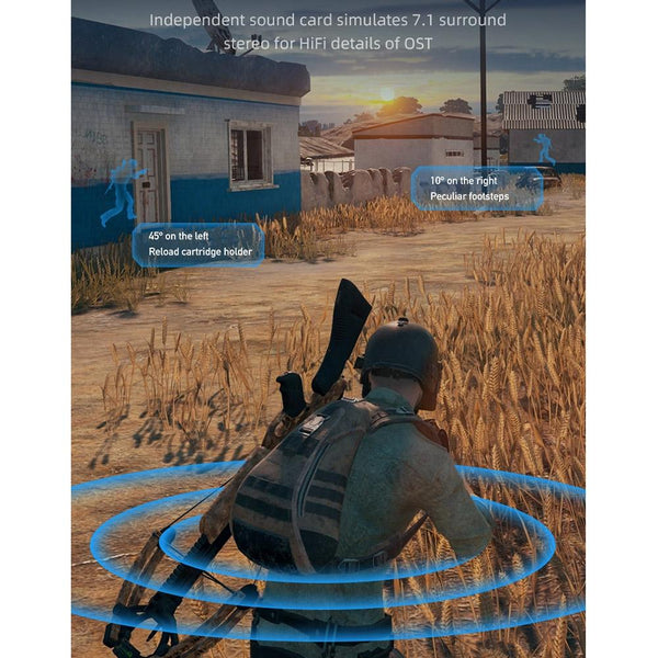 Usb + 3.5Mm Gaming Headset With Mic & Ambient Light Black Headsets