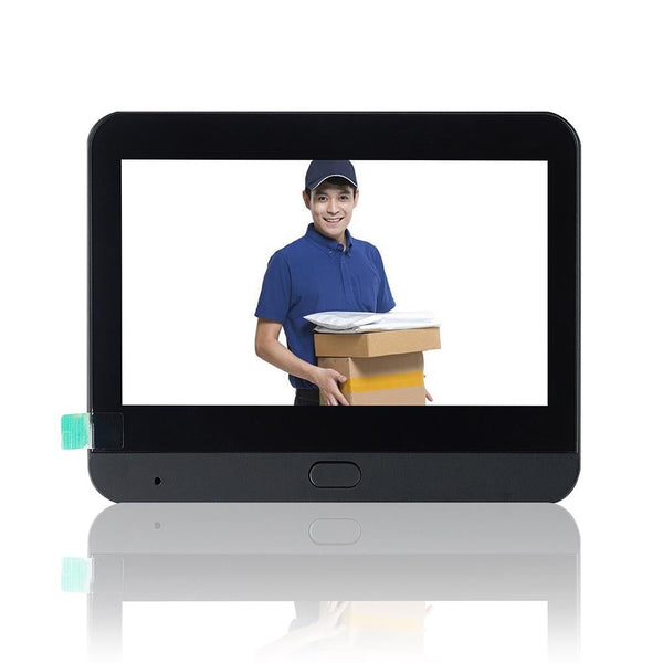 1080P Wifi Smart Cat Eye Video Doorbell 4.3 Colour Screen Hidden Black Smart Doorbells