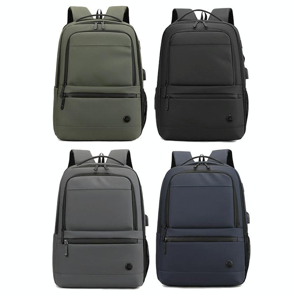 Men Usb Backpack With Charging Port Black Backpacks & Bags