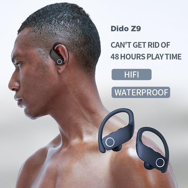 Wireless Bluetooth Sports Headset With Noise Reduction Z9 Tws Black Earbuds