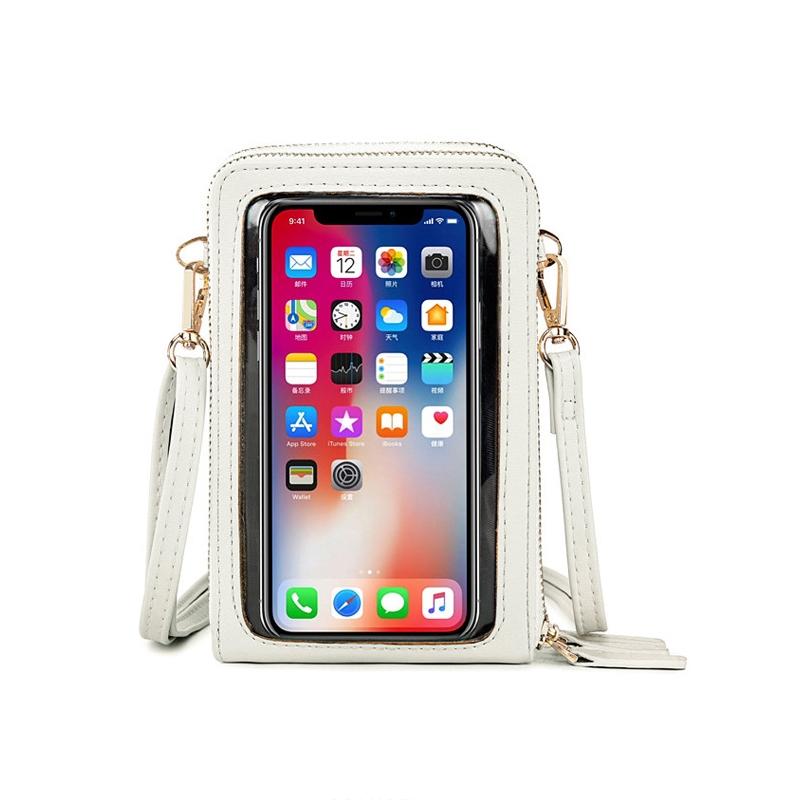 Multifunctional Touch Screen Phone Bag Gray Women's Bags & Handbags