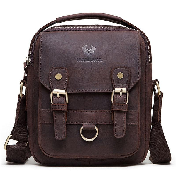 Retro Leather Men Crossbody Bag Brown Bags