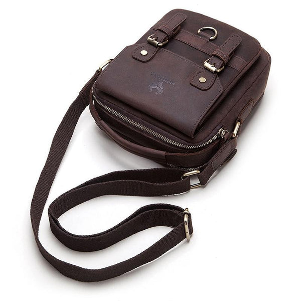 Retro Leather Men Crossbody Bag Brown Bags