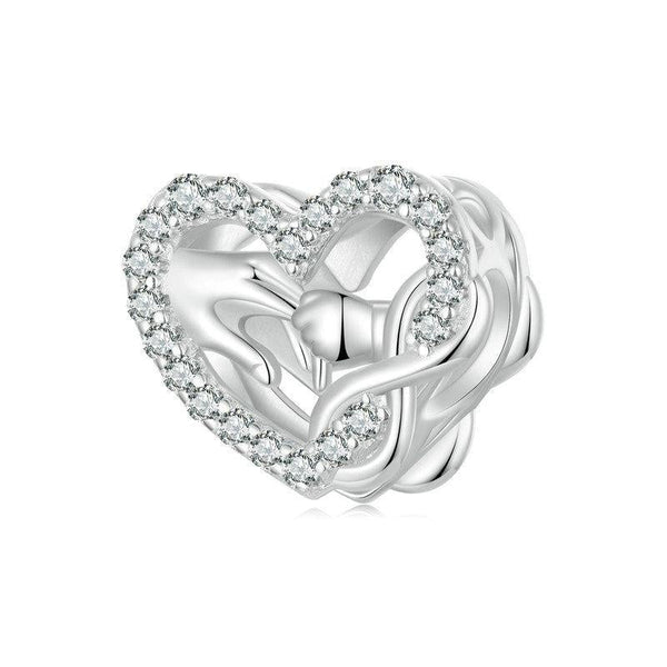 925 Sterling Silver Infinity Love Bracelet With Heart Beads Charms & Pendants