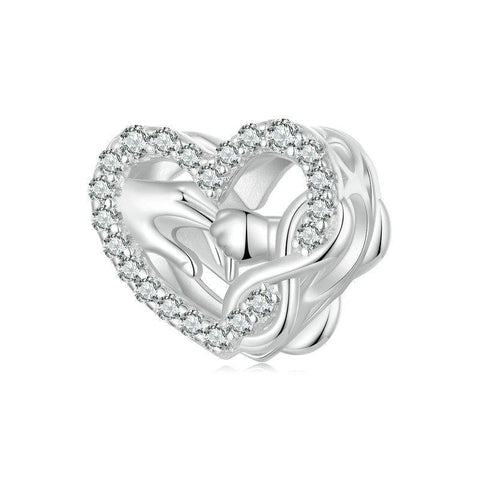 925 Sterling Silver Infinity Love Bracelet With Heart Beads Charms & Pendants