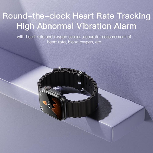 2.03 Inch Ip67 Waterproof Smart Watch Support Heart Rate / Blood Oxygen Monitoring Black Smart Watches