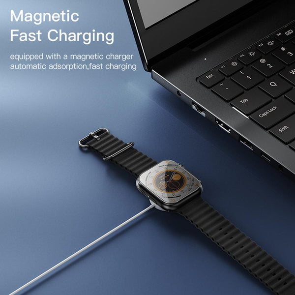 2.03 Inch Ip67 Waterproof Smart Watch Support Heart Rate / Blood Oxygen Monitoring Black Smart Watches