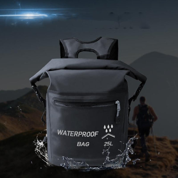 25L Waterproof Beach Bag For Swimming And Upstream Activities Black Dry Bags