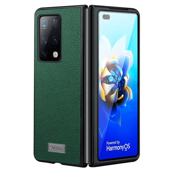 For Samsung Galaxy Z Fold4 5G Handmade Leather Shockproof Tpu Case Green Cases Covers & Skins