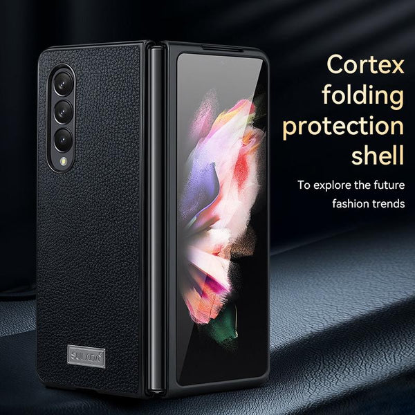For Samsung Galaxy Z Fold4 5G Handmade Leather Shockproof Tpu Case Green Cases Covers & Skins