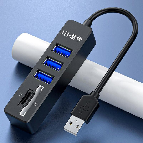 5 In 1 Usb2.0 Hub For Laptop Docking Black Usb Cables Hubs & Adapters