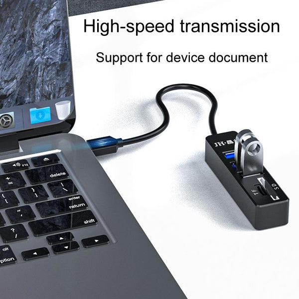 5 In 1 Usb2.0 Hub For Laptop Docking Black Usb Cables Hubs & Adapters