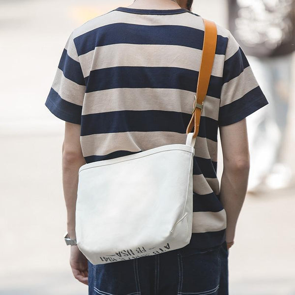 Retro Print Crossbody Bag White Bags