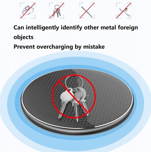 2 Pack Universal 10W Aluminum Wireless Charger With 1M Cable Chargers & Cradles