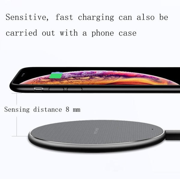 2 Pack Universal 10W Aluminum Wireless Charger With 1M Cable Chargers & Cradles