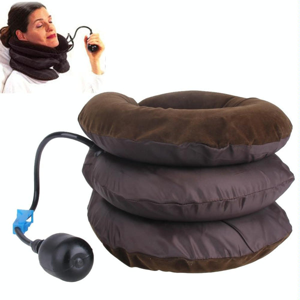 Soft Inflatable Neck Traction Device For Pain Relief Coffee Colour Other Orthopaedic Products