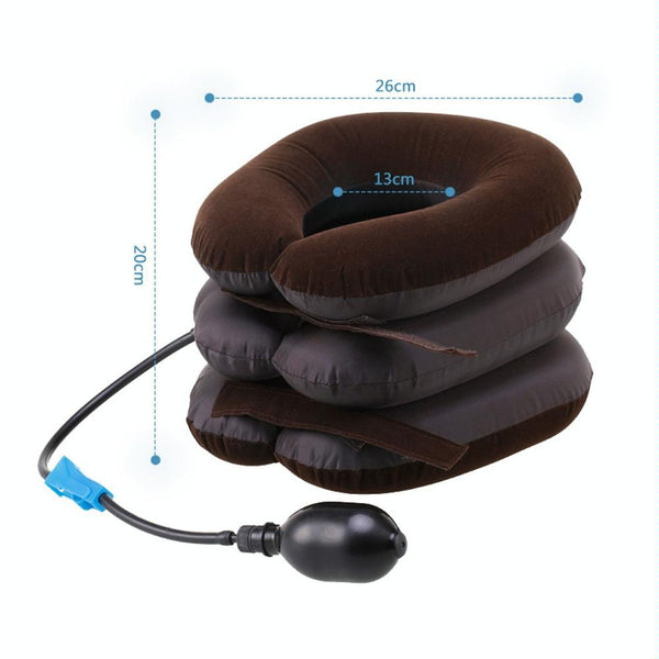 Soft Inflatable Neck Traction Device For Pain Relief Coffee Colour Other Orthopaedic Products