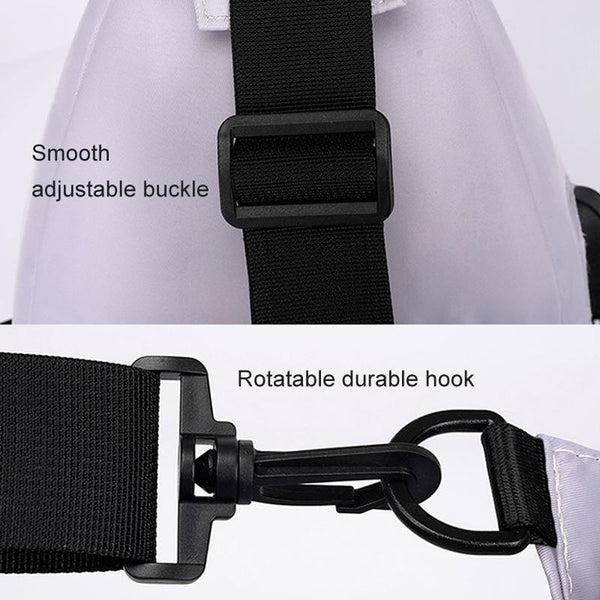 Men Oxford Cloth Chest Bag Casual Crossbody Shoulder Backpack Black Bags