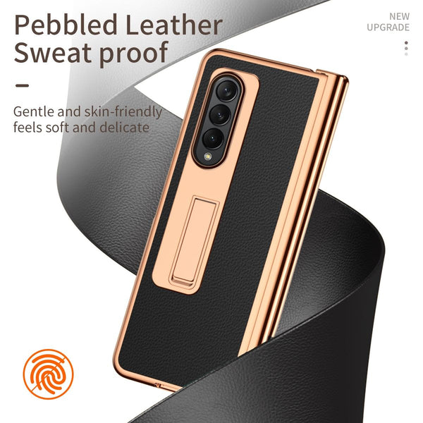 For Samsung Galaxy Z Fold4 5G Premium Litchi Leather Hinged Phone Case With Pen Green Cases Covers & Skins