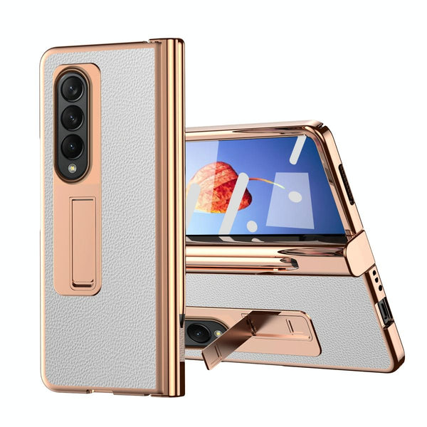 For Samsung Galaxy Z Fold4 5G Premium Litchi Leather Hinged Phone Case With Pen Green Cases Covers & Skins