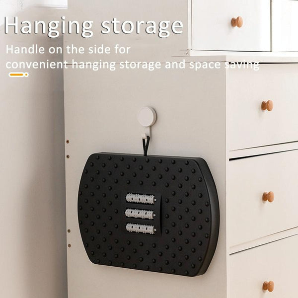 180 Degree Swing Footstool With Handle Black Ottomans Footstools & Poufs