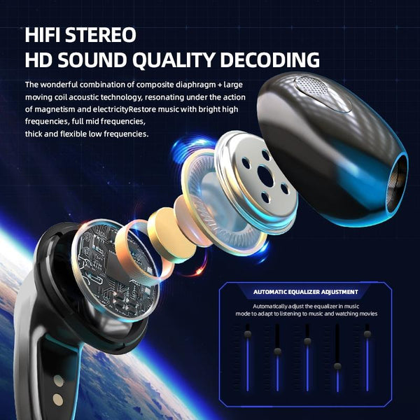 True Stereo Touch Gaming Bluetooth Earphones G20 Tws 5.2 Black Earbuds