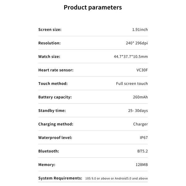 1.91 Inch Bt5.2 Smart Sport Watch Pink Sleep Heart Rate Oxygen Temp Blood Pressure_Pink Smart Watches