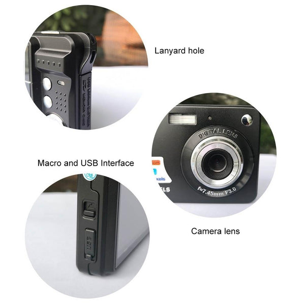 Compact Digital Camera For Daily Photos And Videos Ideal Students Black Digital Cameras