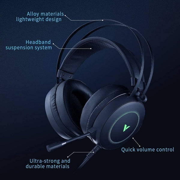 Rgb Gaming Headset With Virtual 7.1 Surround Sound And Noise Reduction Headsets