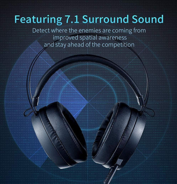 Rgb Gaming Headset With Virtual 7.1 Surround Sound And Noise Reduction Headsets