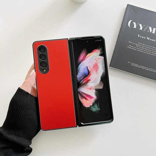 For Samsung Galaxy Z Fold4 5G Aluminum Foldable Phone Case Red Cases Covers & Skins