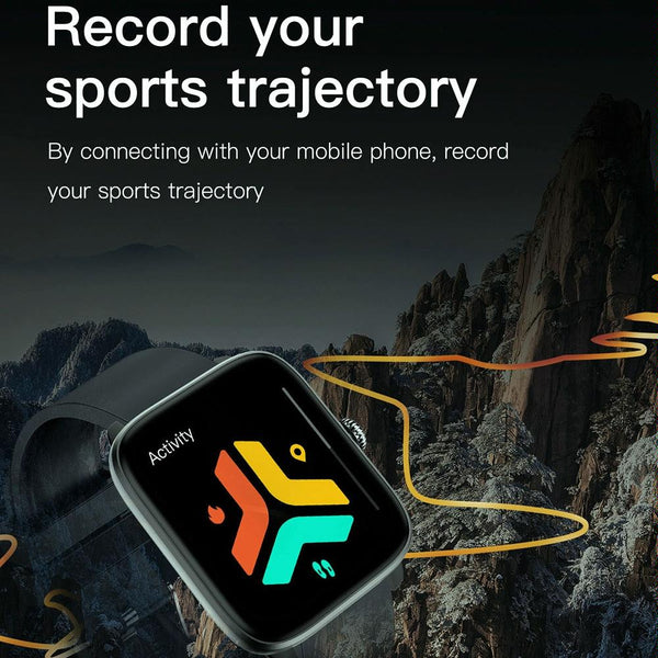 1.96 Inch Ip67 Waterproof Silicone Band Smart Watch Supports Dual Mode Bluetooth Call / Heart Rate Monitoring Black Smart Watches